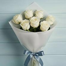 7 Белых роз Эдлесс Лав в Лосино-Петровском Букет 7 Белых роз Эдлесс Лав в Лосино-Петровском