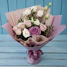 Букет цветов из:  Розы и Лизиантусы #REPLACE_PRED# Лосино-Петровском
