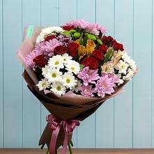 Букет цветов из:  Розы, Хризантемы и Альстромерии в Лосино-Петровском