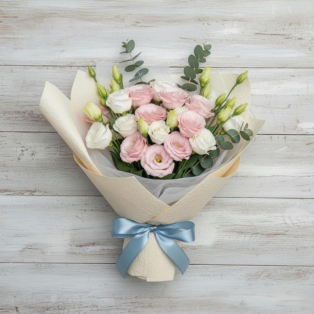 Букет цветов из: Лизиантусы в Лосино-Петровском